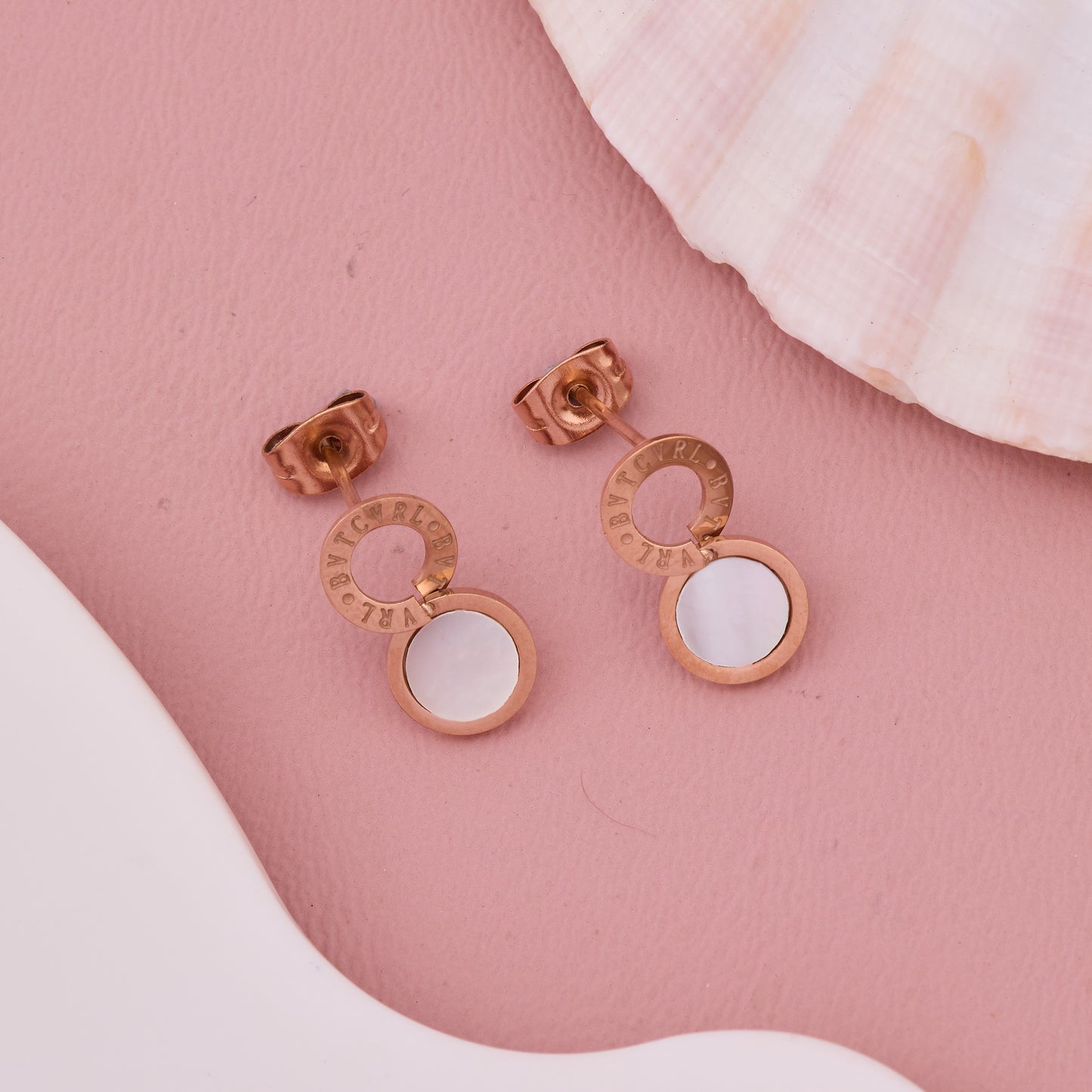Mother of Pearl Drop Studs