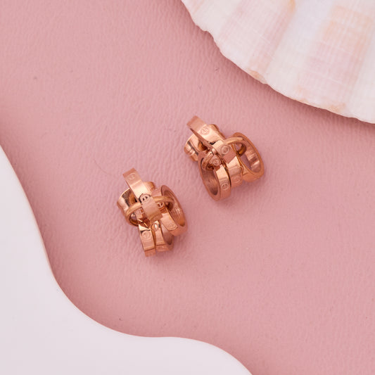 Triple Loop Charm Studs