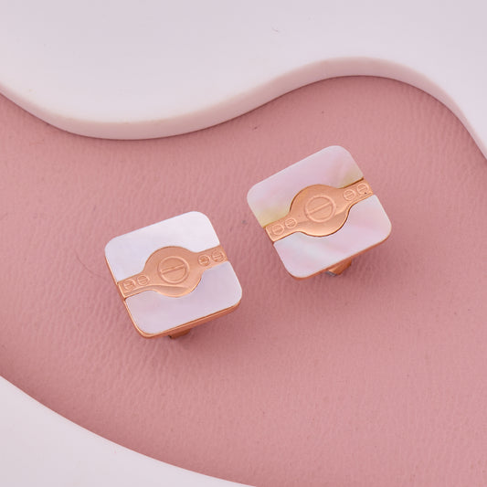 Mother of Pearl Square Studs