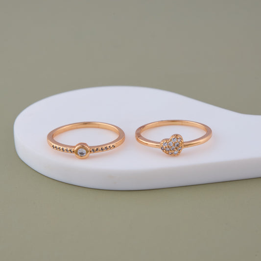 Golden Duo Ring Set