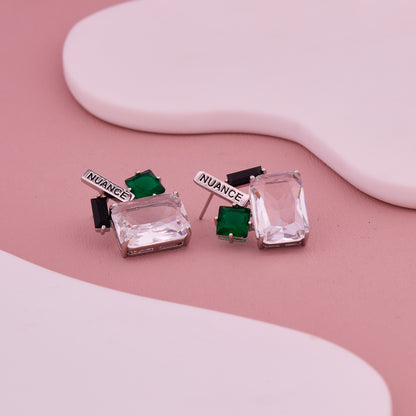 Nuance Emerald-Crystal Studs