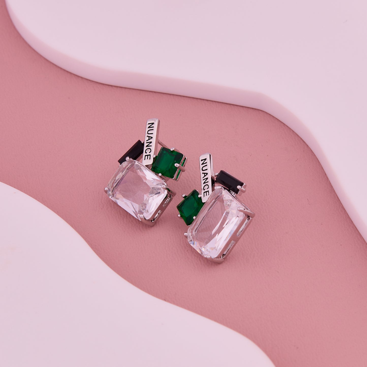 Nuance Emerald-Crystal Studs