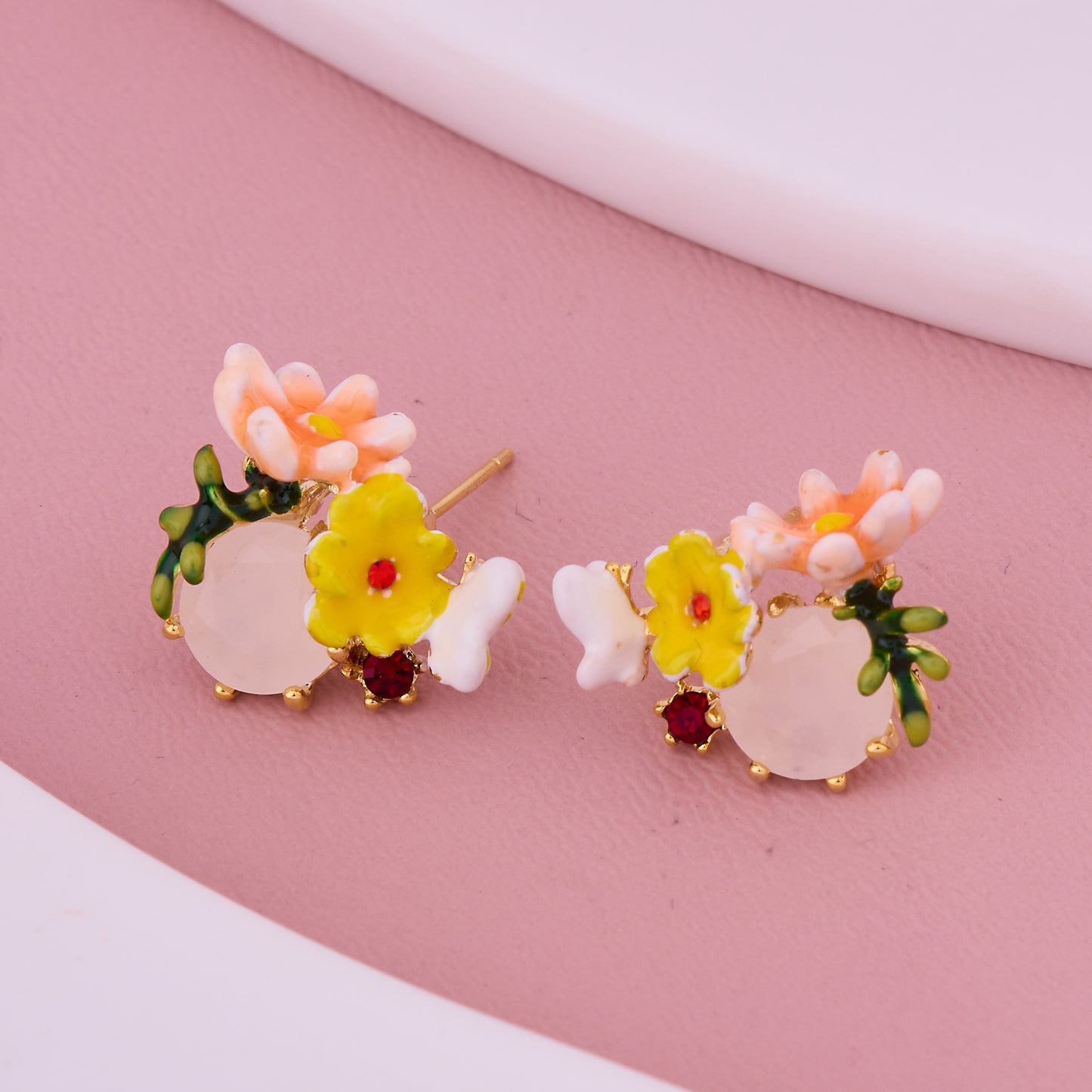 Floral Butterfly Garden Earrings