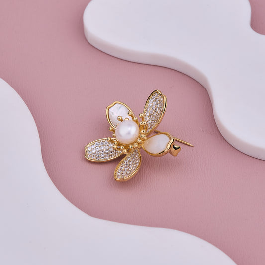 Golden Luxury Bloom Brooch