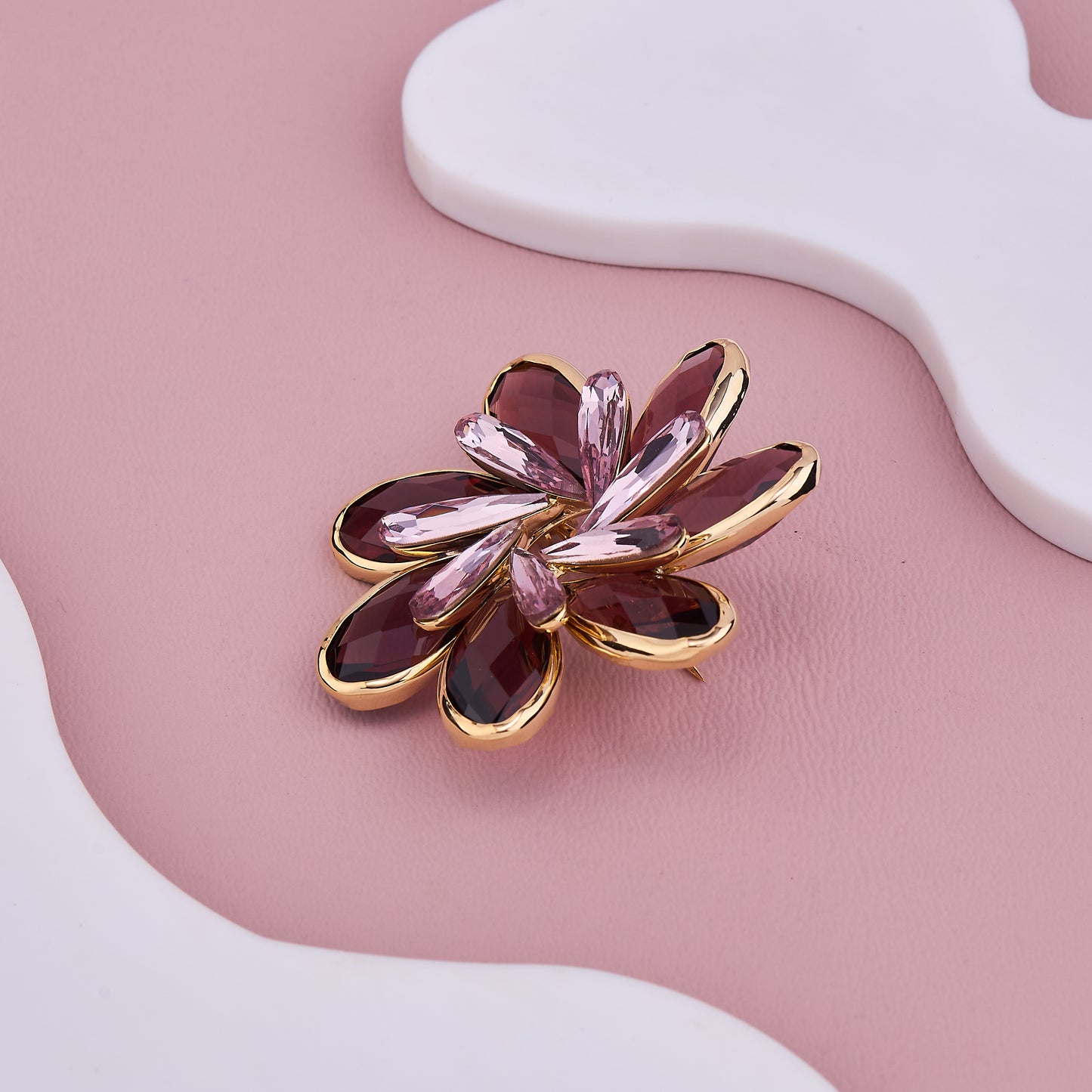 Ruby Petal Brooch