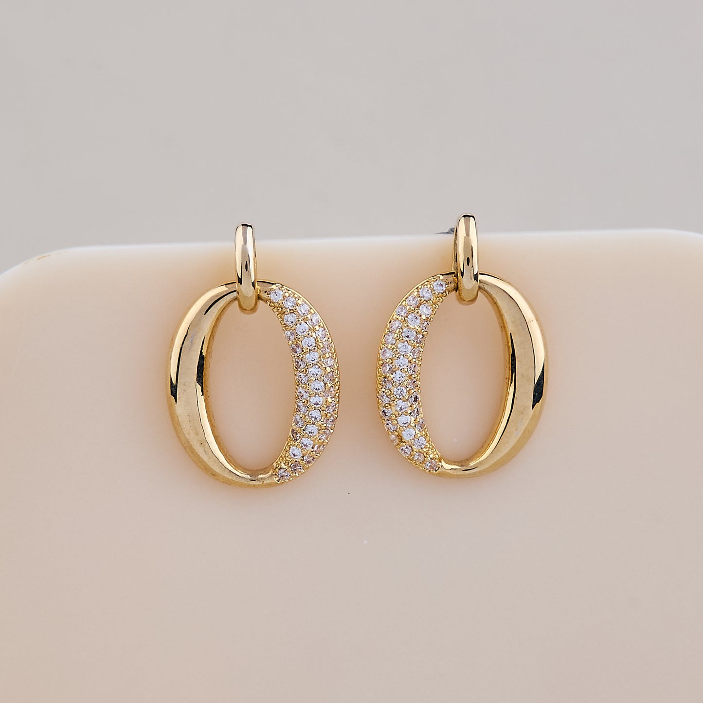 Golden Luxe Oval Hoop Earrings