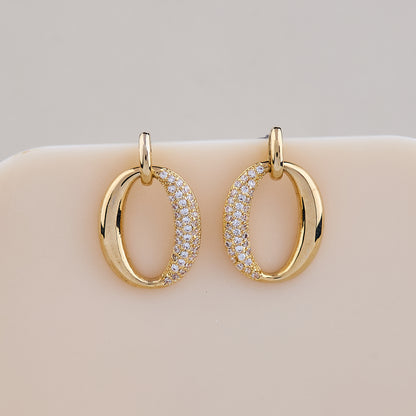 Golden Luxe Oval Hoop Earrings