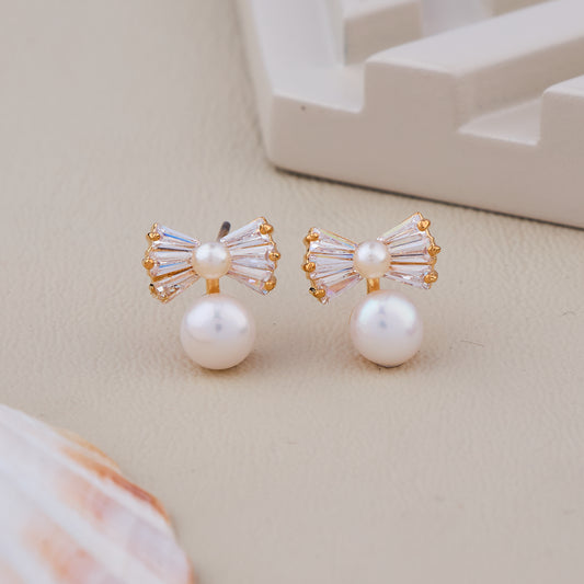 Bow Pearl Earrings
