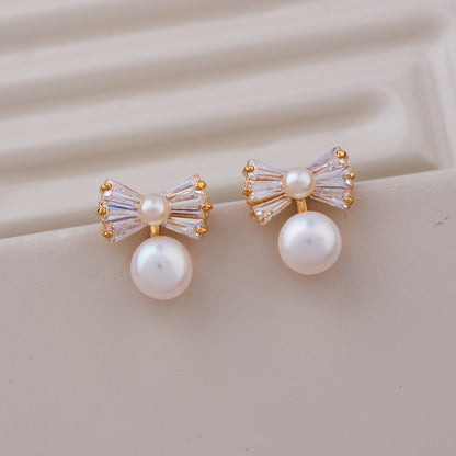 Bow Pearl Earrings