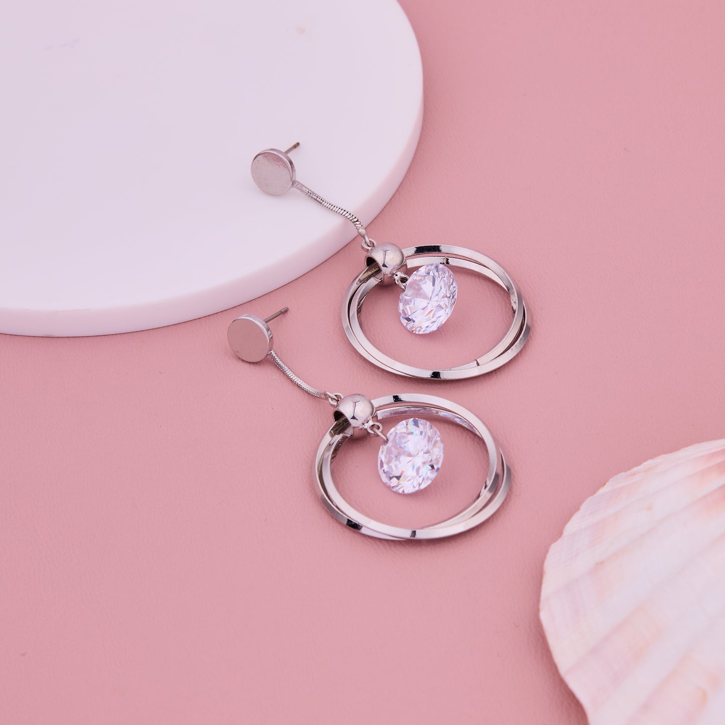 Circle Drop Earrings