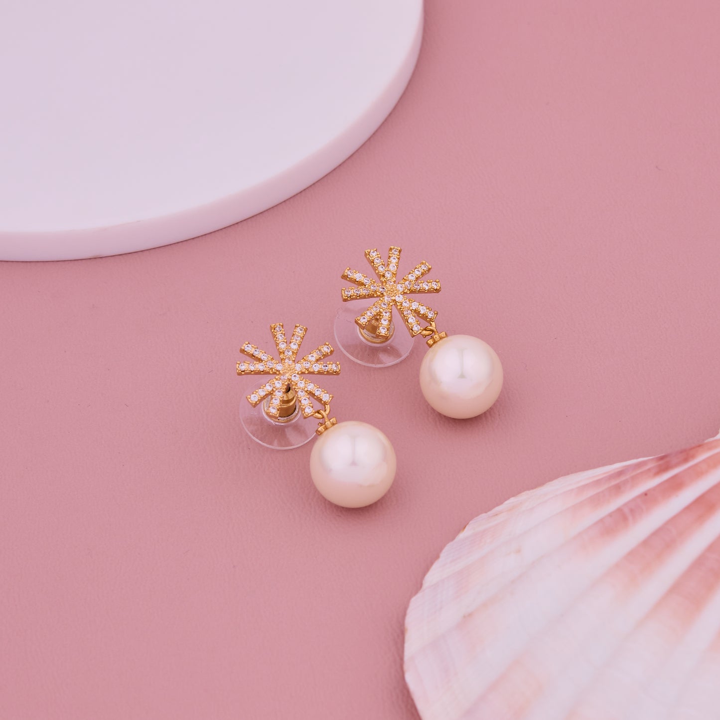 Starburst Pearl Earrings