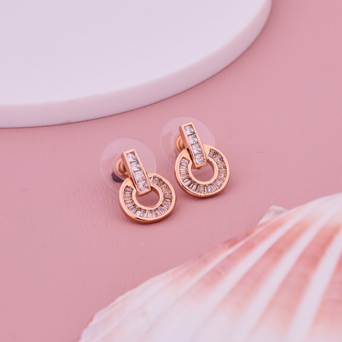 Circle Stud Earrings
