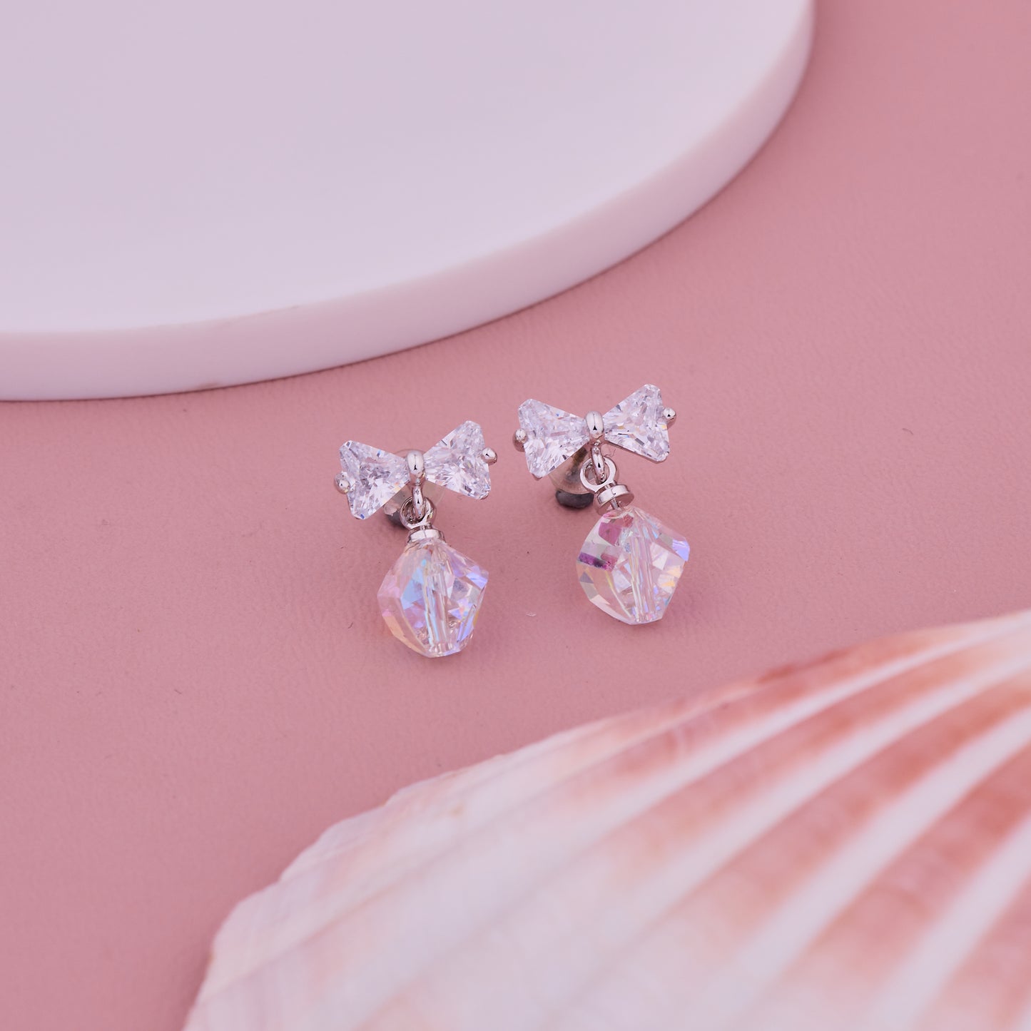 Bow Crystal Earrings