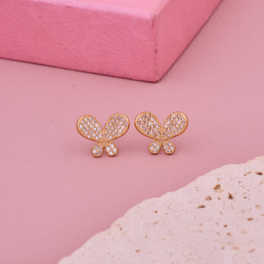 Butterfly Stud Golden Earrings