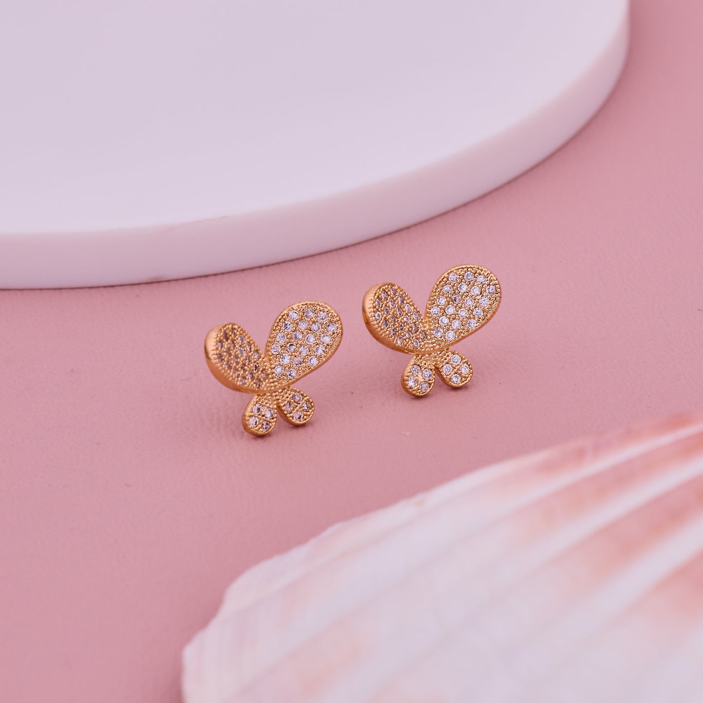 Butterfly Stud Golden Earrings