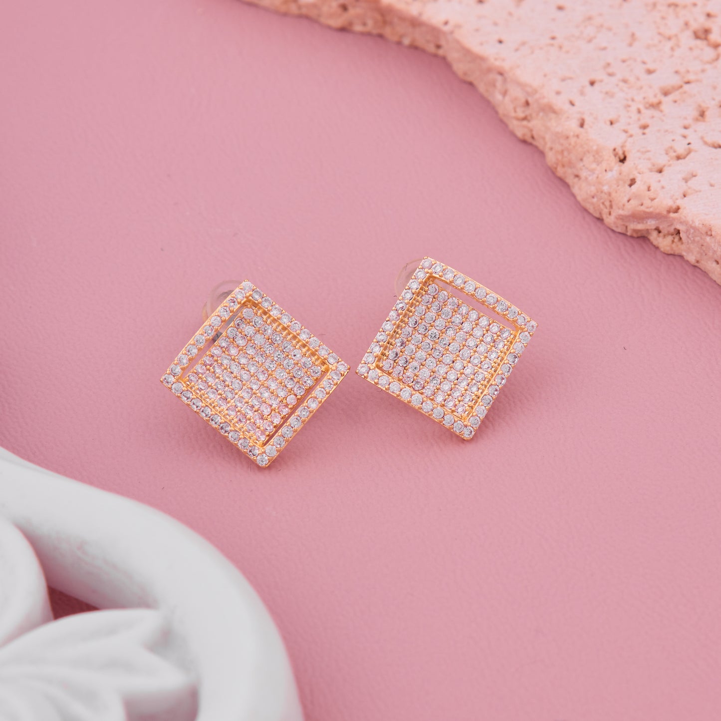Diamond Square Earrings