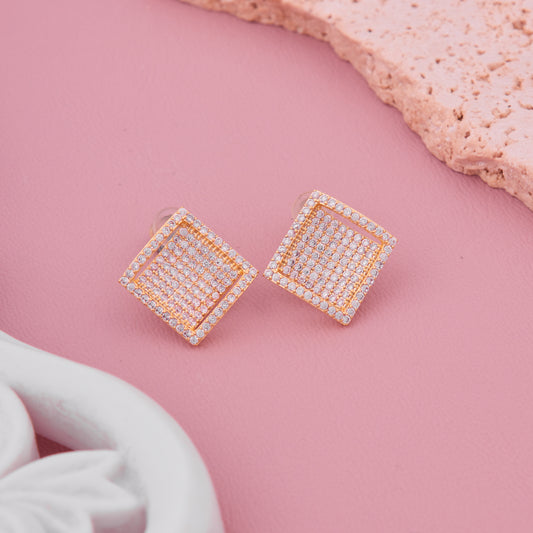 Diamond Square Earrings