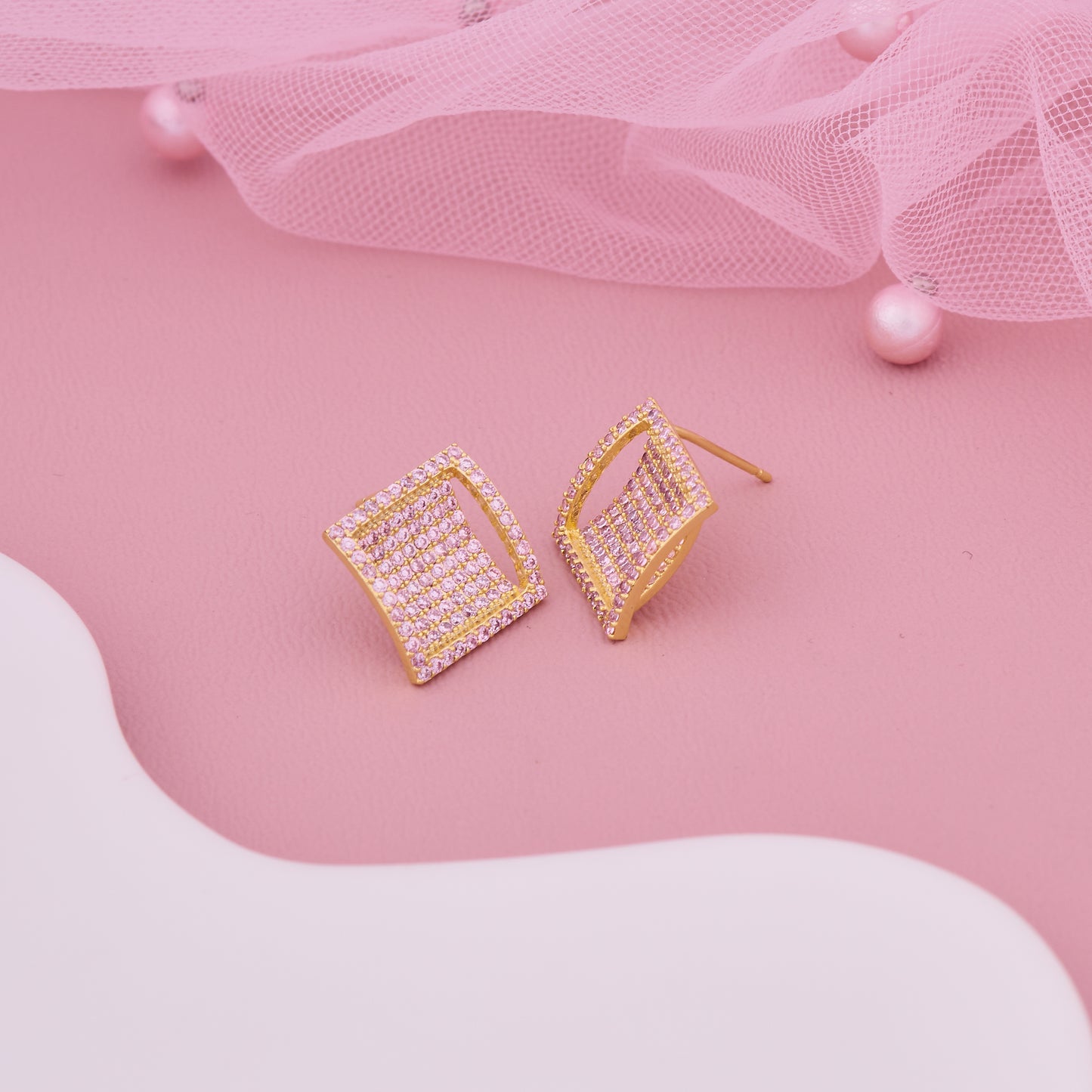 Diamond Square Earrings