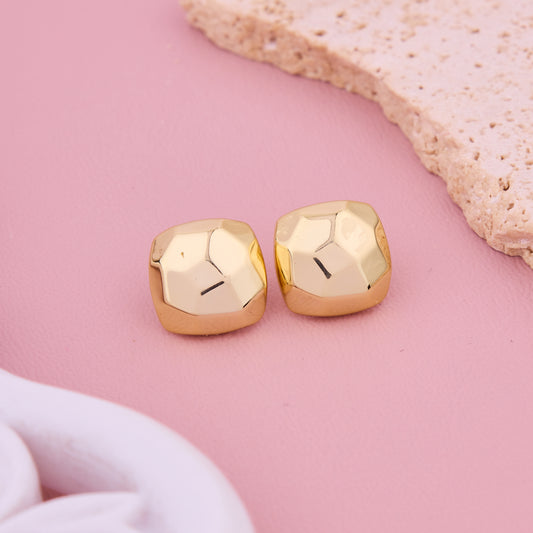 Gold Stattment Stud Earrings