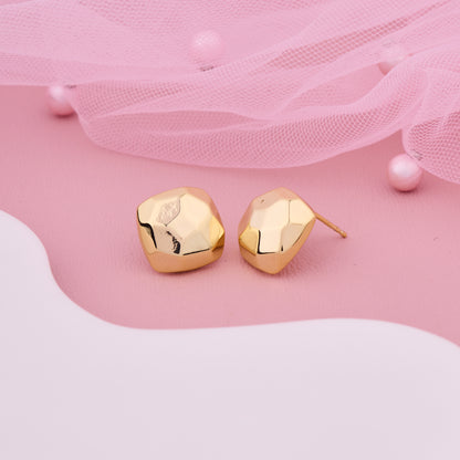 Gold Stattment Stud Earrings