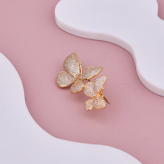 Dual Butterfly Brooch