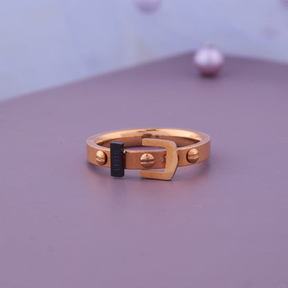 Rose Golden Buckle Ring