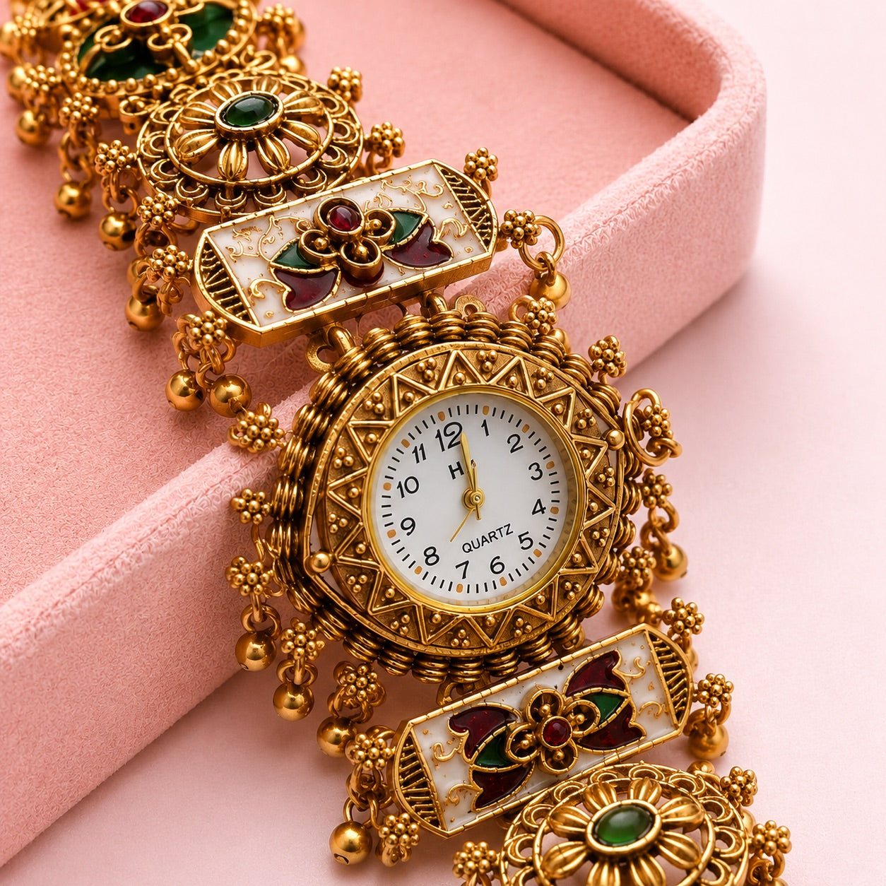 🕰️ Royal Rajasthani Antique Bracelet Watch