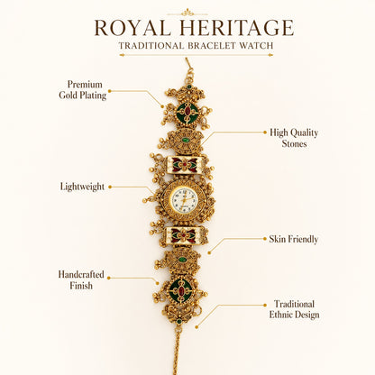 🕰️ Royal Rajasthani Antique Bracelet Watch