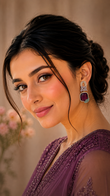Royal Amethyst Spark Earrings