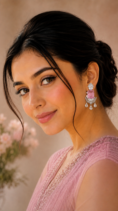 Pink Luxe Statement Earrings