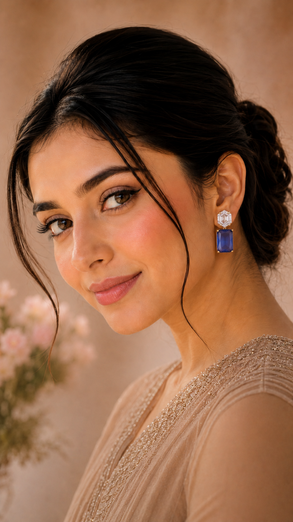 Sapphire Glow Studs