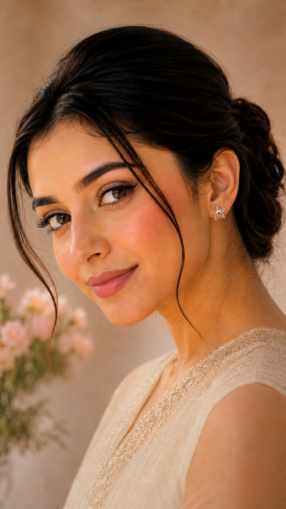 Golden Core Crystal Star Earrings