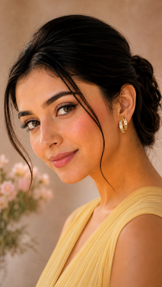 Golden Love Criss-Cross Earrings