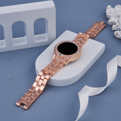 Rose Gold LED Diamond  Digital Watch