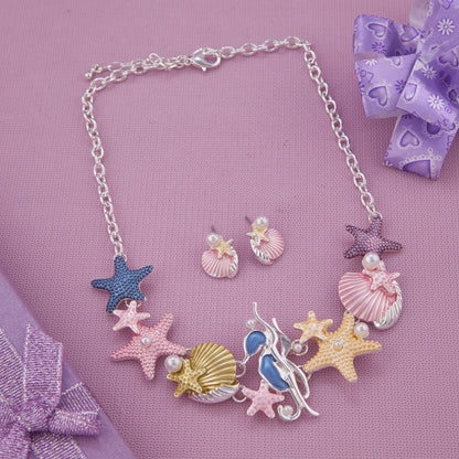 Lilac Handmade Necklace & Earrings Set – Elegant Artisan Jewelry