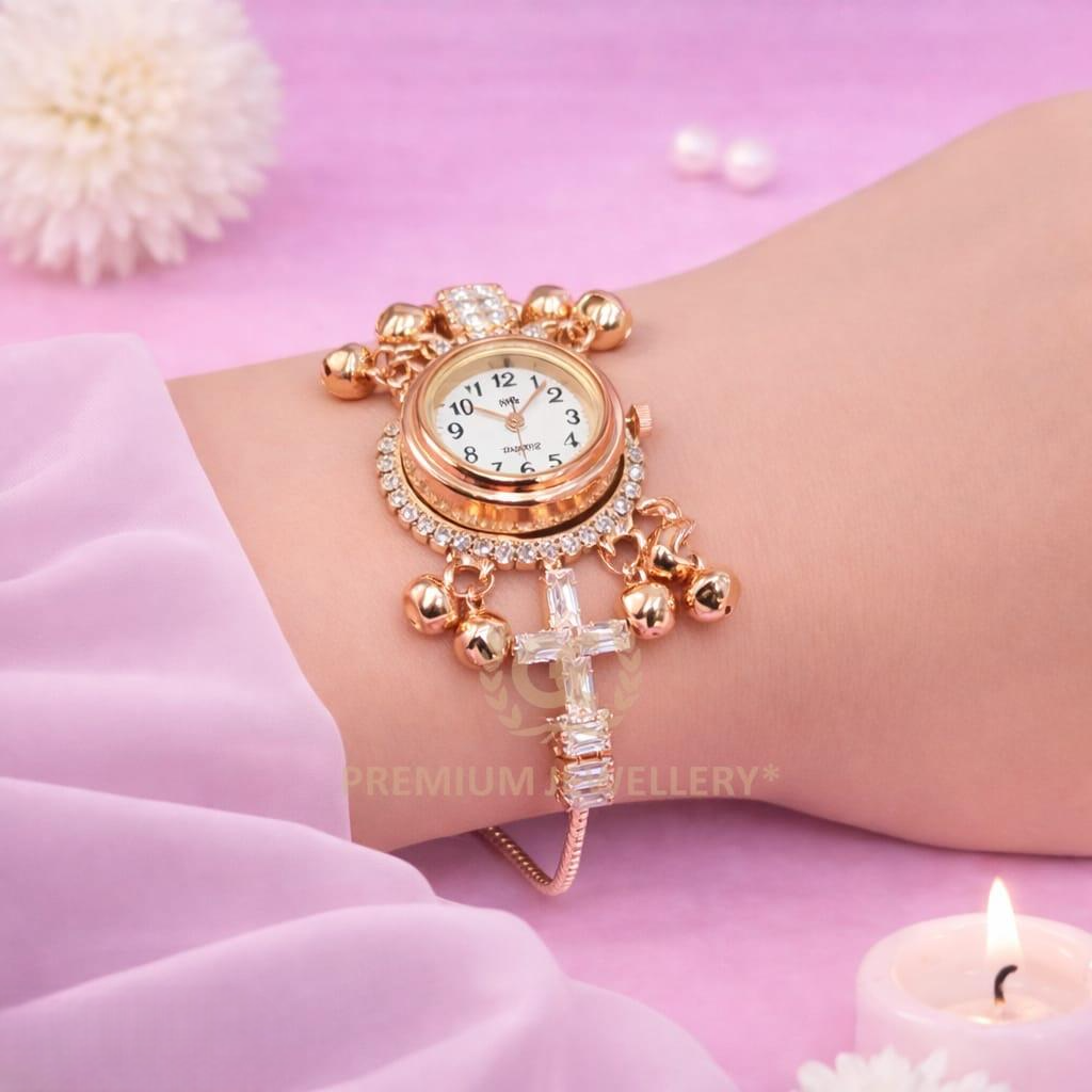 Premium Kashmiri Watch with AD Stones & Ghunghru Design